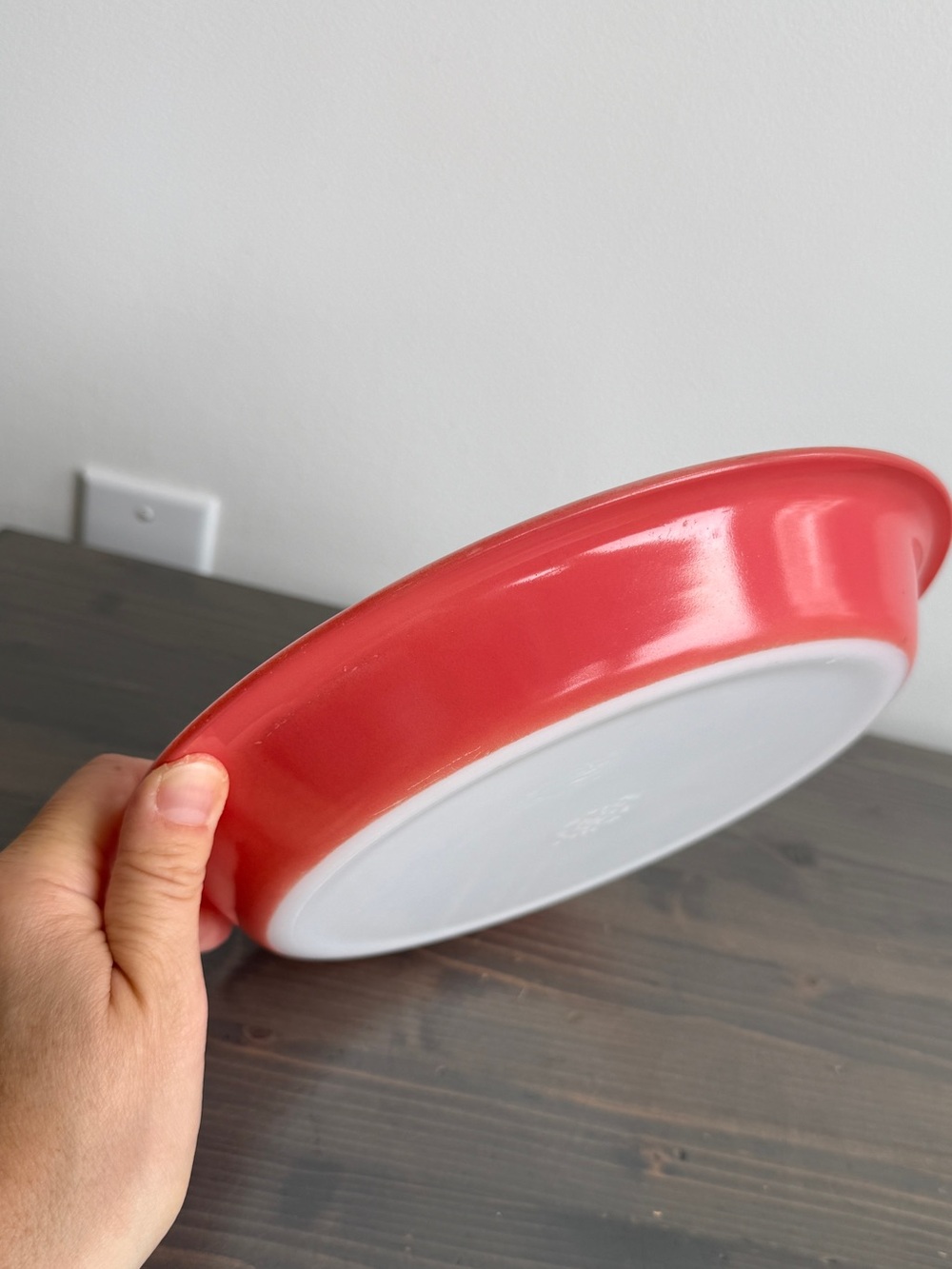 Vintage PYREX flamingo pink pie dish